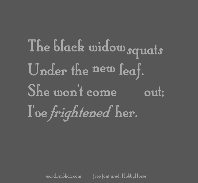 word - Black Widow